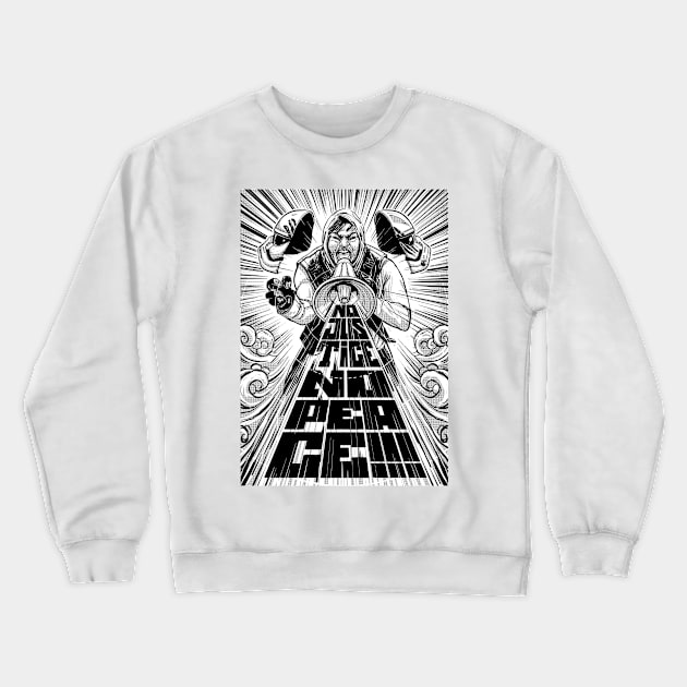 [antifa] No Justice, No Peace Crewneck Sweatshirt by dracoimagem